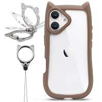 Amazon.co.jp: ZENIX DESIGN TECH ZX-necomimi iPhone 16 Case, Ring